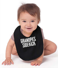 Grandpa's Sidekick Infant Baby Bib-Direct To Garment Print-Brisco Baby