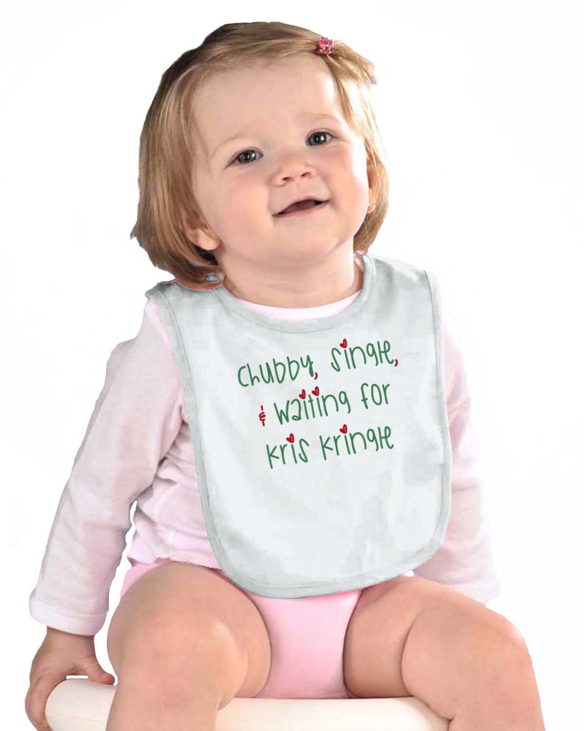 Waiting For Kris Kringle Infant Baby Bib-Direct To Garment Print-Brisco Baby