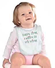 Waiting For Kris Kringle Infant Baby Bib-Direct To Garment Print-Brisco Baby