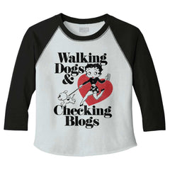 Walking Dogs Toddler Baseball-Direct To Garment Print-Brisco Baby