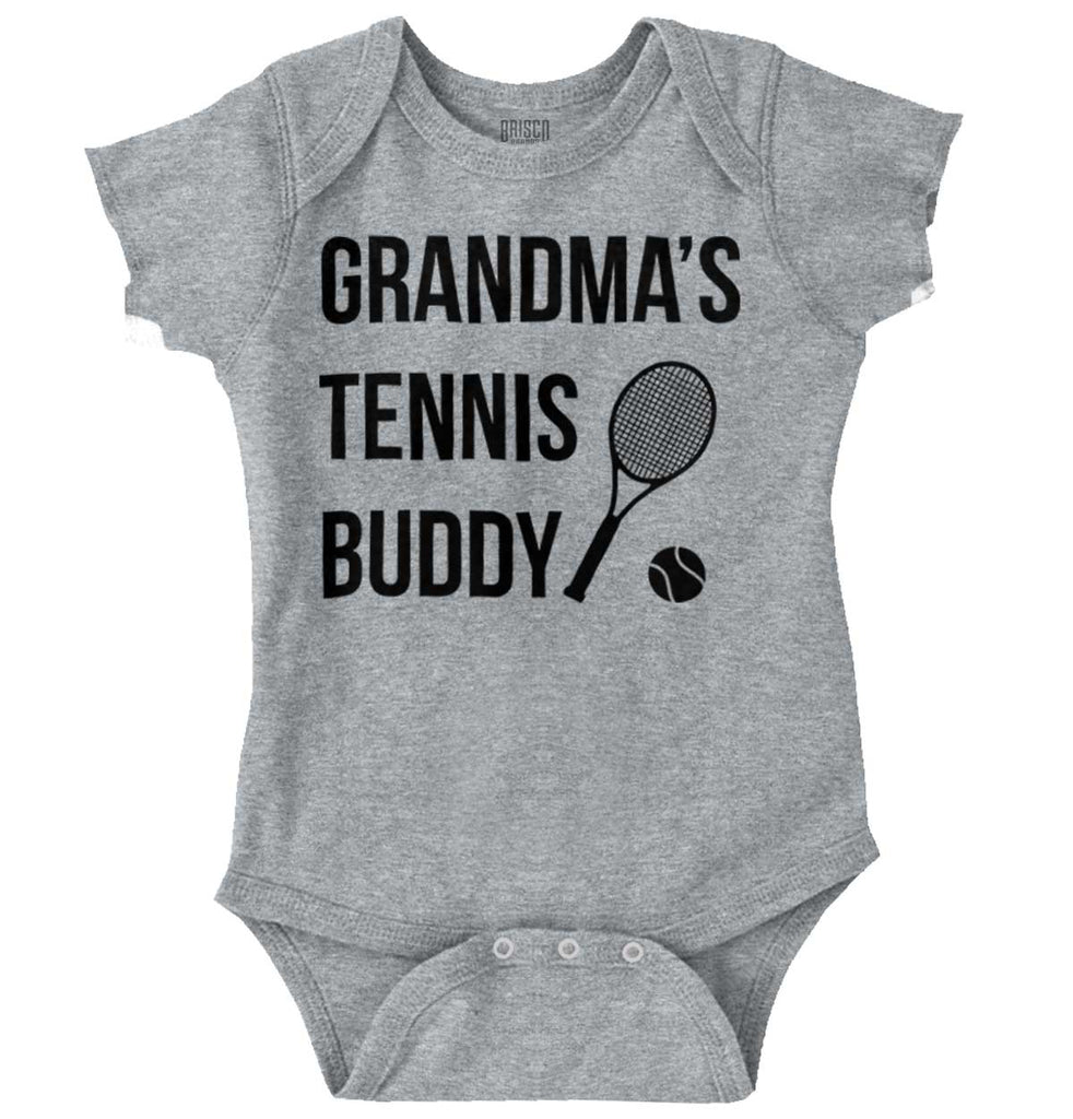 Grandma's Tennis Buddy Romper Bodysuit-Direct To Garment Print-Brisco Baby