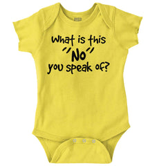 What is No Romper Bodysuit-Direct To Garment Print-Brisco Baby