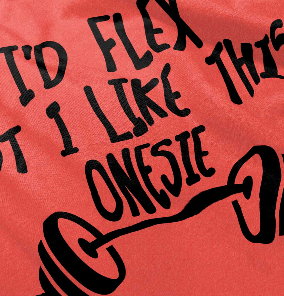 I'd Flex Football Romper Bodysuit-Direct To Garment Print-Brisco Baby