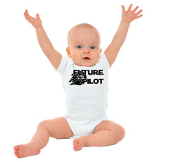 Future Pilot Romper Bodysuit-Direct To Garment Print-Brisco Baby