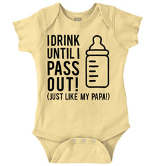Drink Until I Pass Out Romper Bodysuit-Direct To Garment Print-Brisco Baby