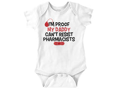 Cant Resist Pharmacists Romper Bodysuit-Direct To Garment Print-Brisco Baby
