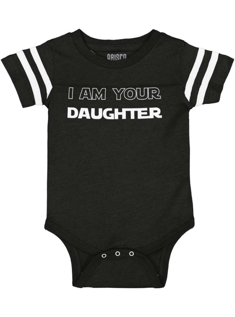 I Am Your Daughter Football Romper Bodysuit-Direct To Garment Print-Brisco Baby