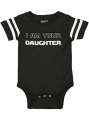 I Am Your Daughter Football Romper Bodysuit-Direct To Garment Print-Brisco Baby