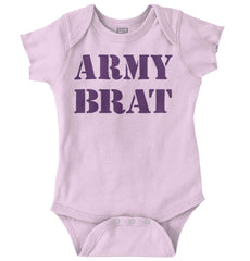 Army Brat Romper Bodysuit-Direct To Garment Print-Brisco Baby