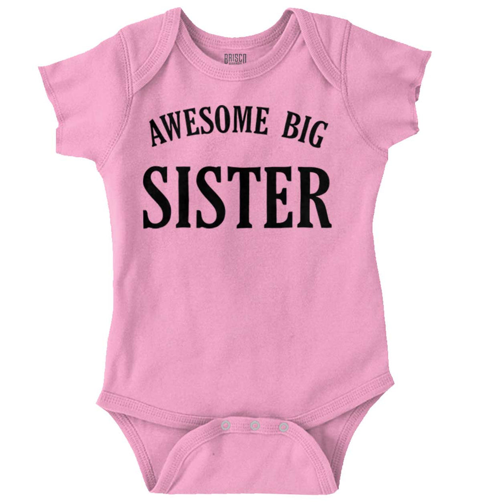 Awesome Big Sister Romper Bodysuit-Direct To Garment Print-Brisco Baby
