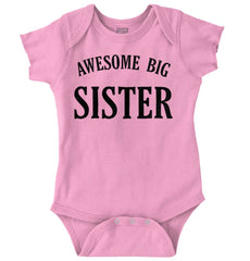 Awesome Big Sister Romper Bodysuit-Direct To Garment Print-Brisco Baby