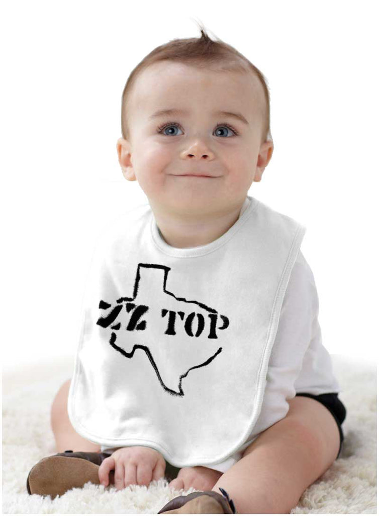 Texas ZZ Top Infant Baby Bib-Direct To Garment Print-Brisco Baby