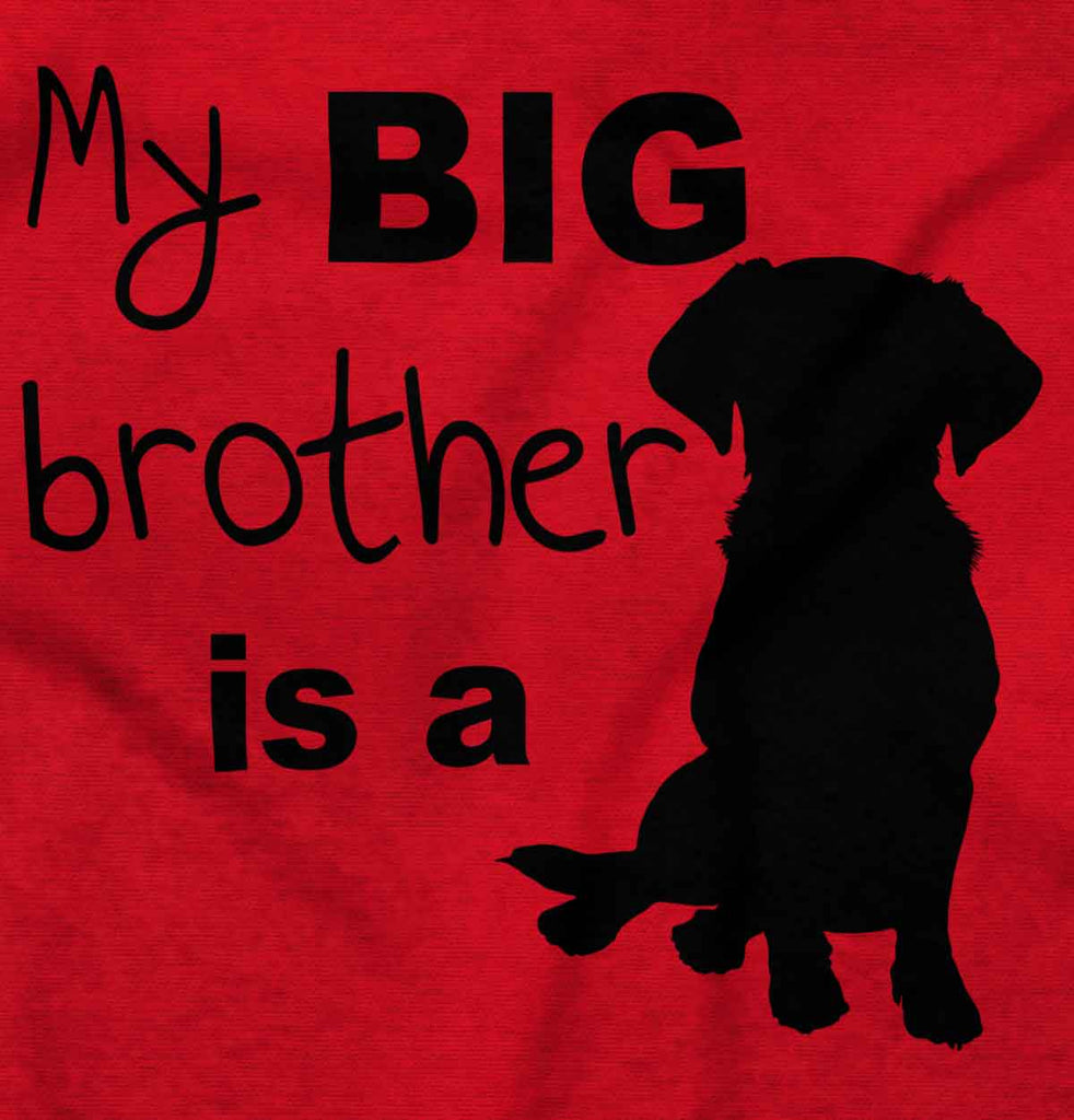 Brother is a Dog Ringer Romper Bodysuit-Direct To Garment Print-Brisco Baby