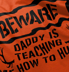 Dad Teaching Me To Hunt Romper Bodysuit-Direct To Garment Print-Brisco Baby