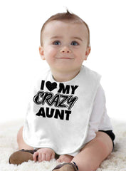 Crazy Aunt Infant Baby Bib-Direct To Garment Print-Brisco Baby