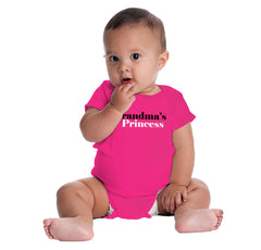 Grandma's Princess Romper Bodysuit-Direct To Garment Print-Brisco Baby