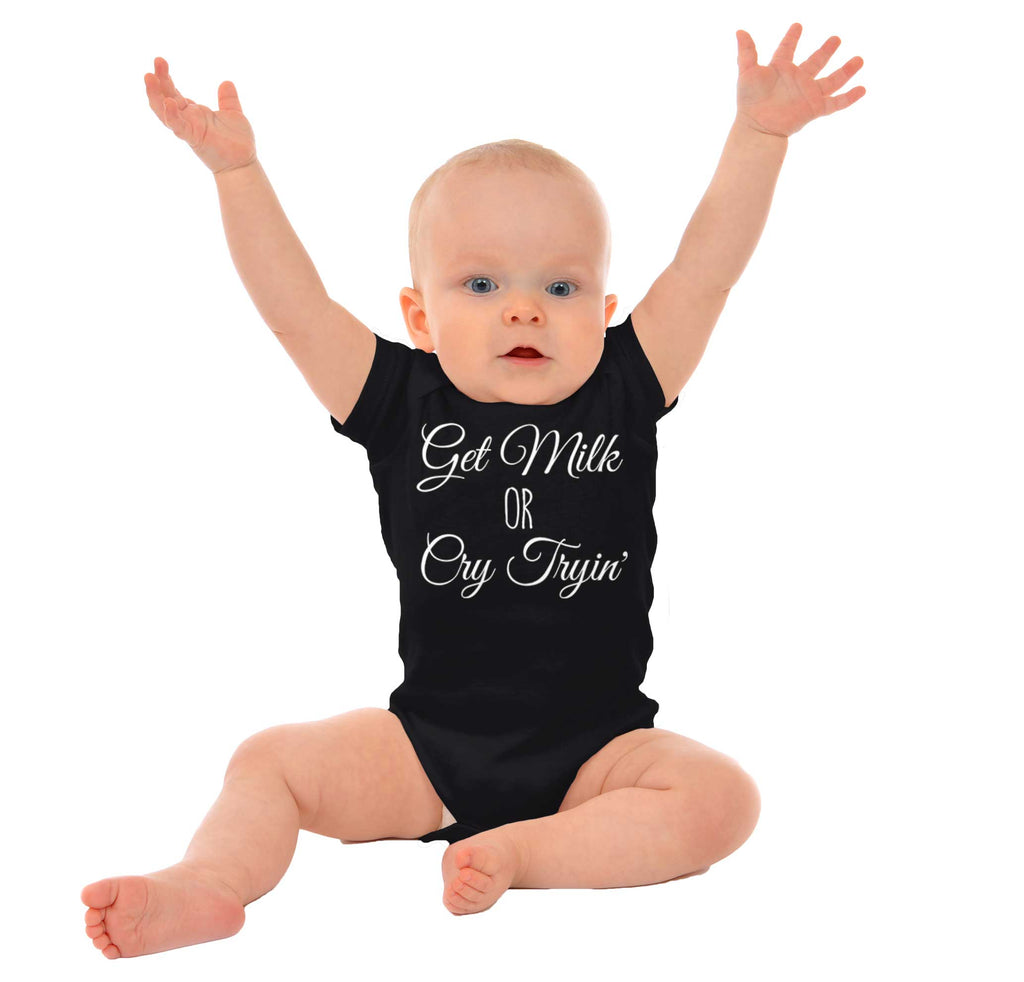 Get Milk Romper Bodysuit-Direct To Garment Print-Brisco Baby