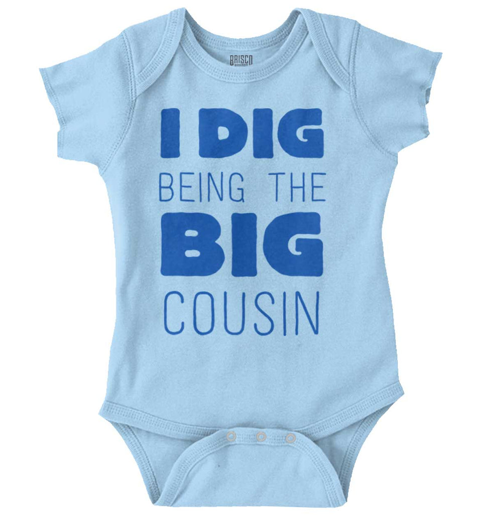 Dig Big Cousin Romper Bodysuit-Direct To Garment Print-Brisco Baby