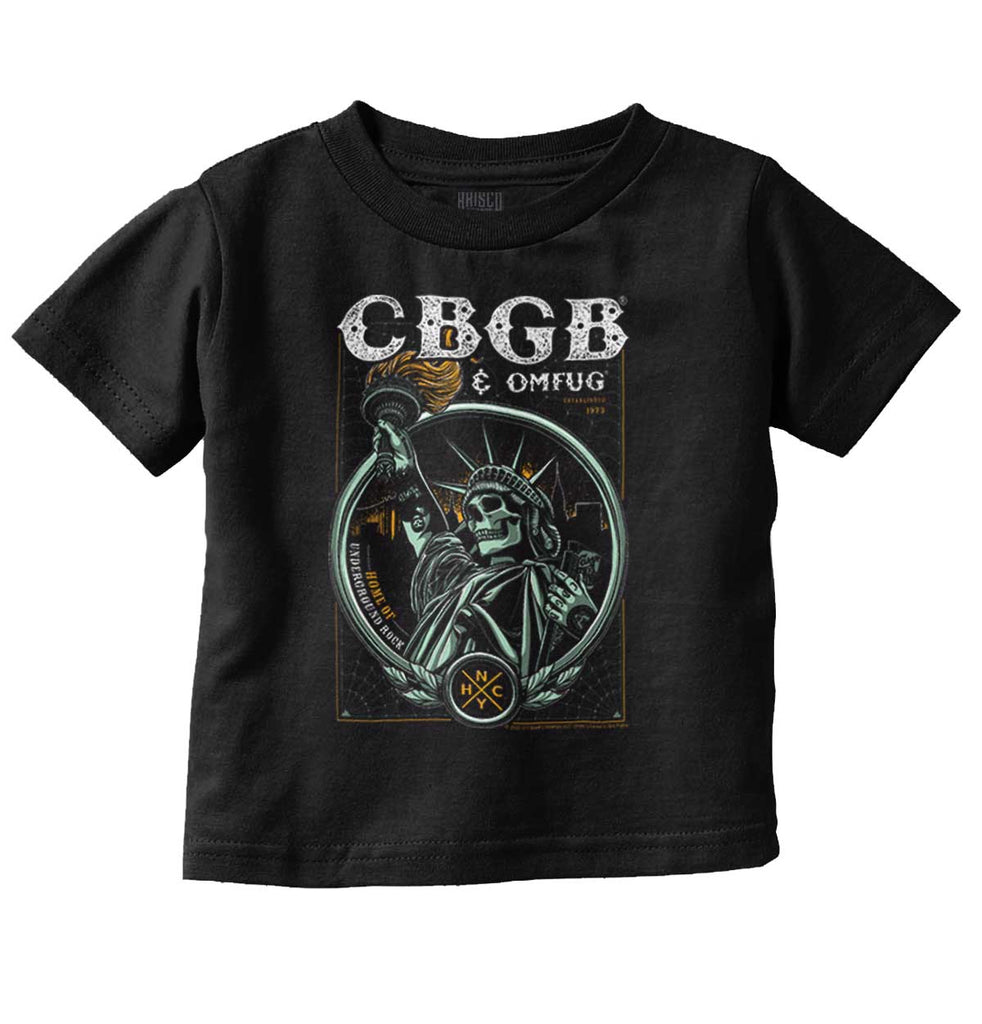 Statue of CBGB Infant Toddler T Shirt-Direct To Garment Print-Brisco Baby