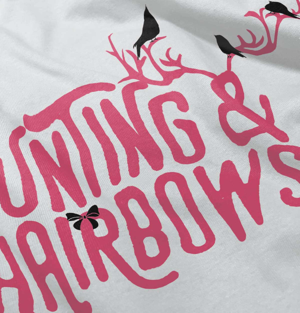 Hunting And Hairbows Romper Bodysuit-Direct To Garment Print-Brisco Baby