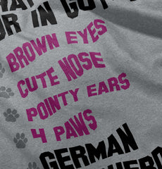 German Shepherd List Romper Bodysuit-Direct To Garment Print-Brisco Baby