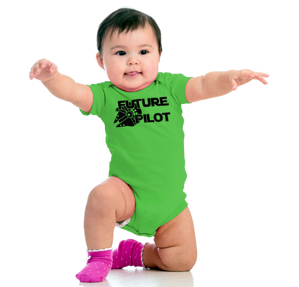 Future Pilot Romper Bodysuit-Direct To Garment Print-Brisco Baby