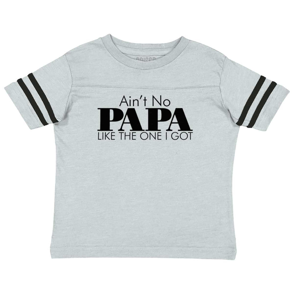 No Papa Like Me Toddler Football Jersey Tee-Direct To Garment Print-Brisco Baby