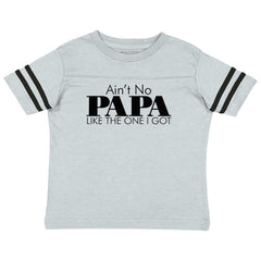 No Papa Like Me Toddler Football Jersey Tee-Direct To Garment Print-Brisco Baby