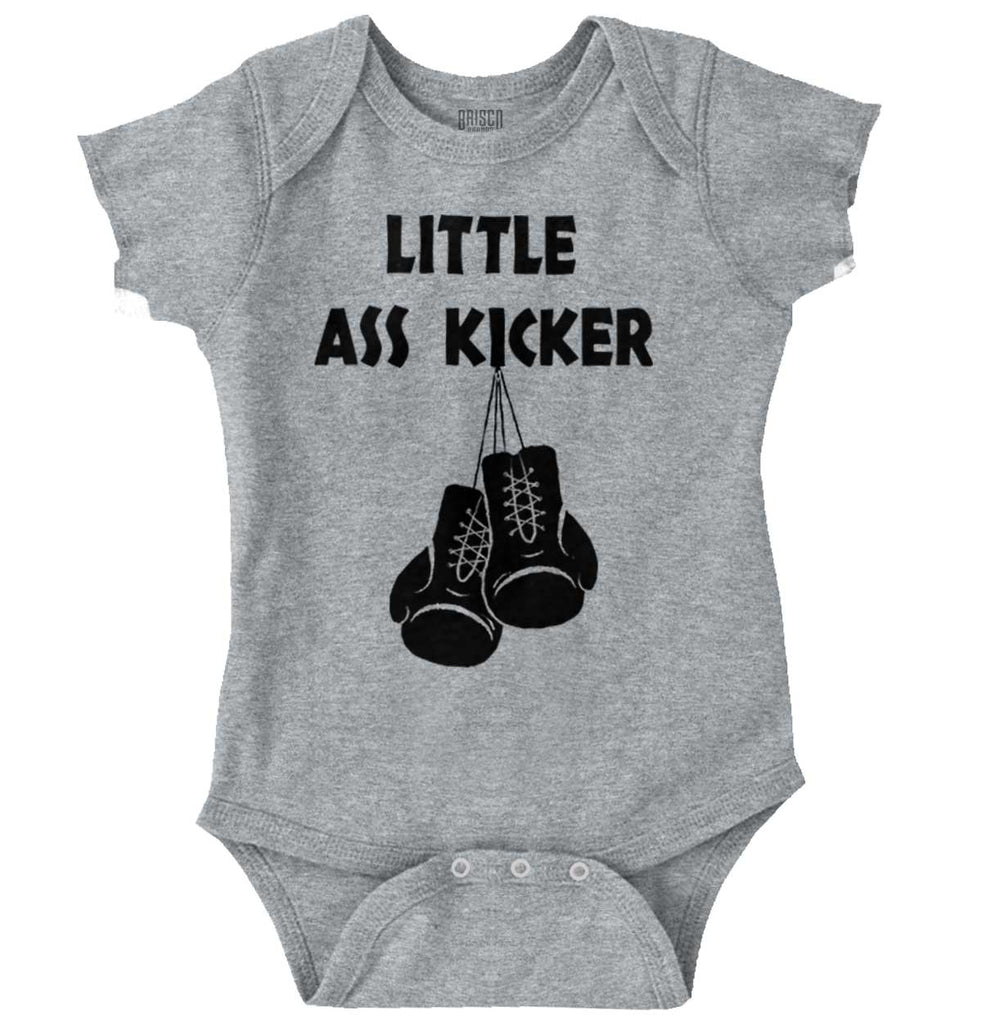 Little Ass Kicker Romper Bodysuit-Direct To Garment Print-Brisco Baby