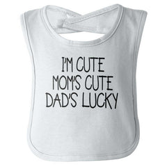 Dad's Lucky Infant Baby Bib-Direct To Garment Print-Brisco Baby