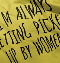 Picked Up By Ladies Romper Bodysuit-Direct To Garment Print-Brisco Baby