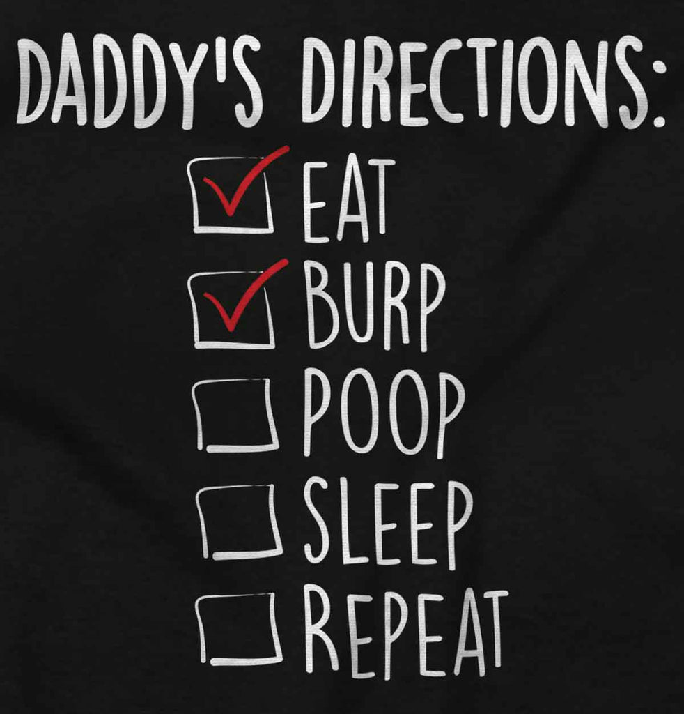 Daddy's Directions Infant Baby Bib-Direct To Garment Print-Brisco Baby