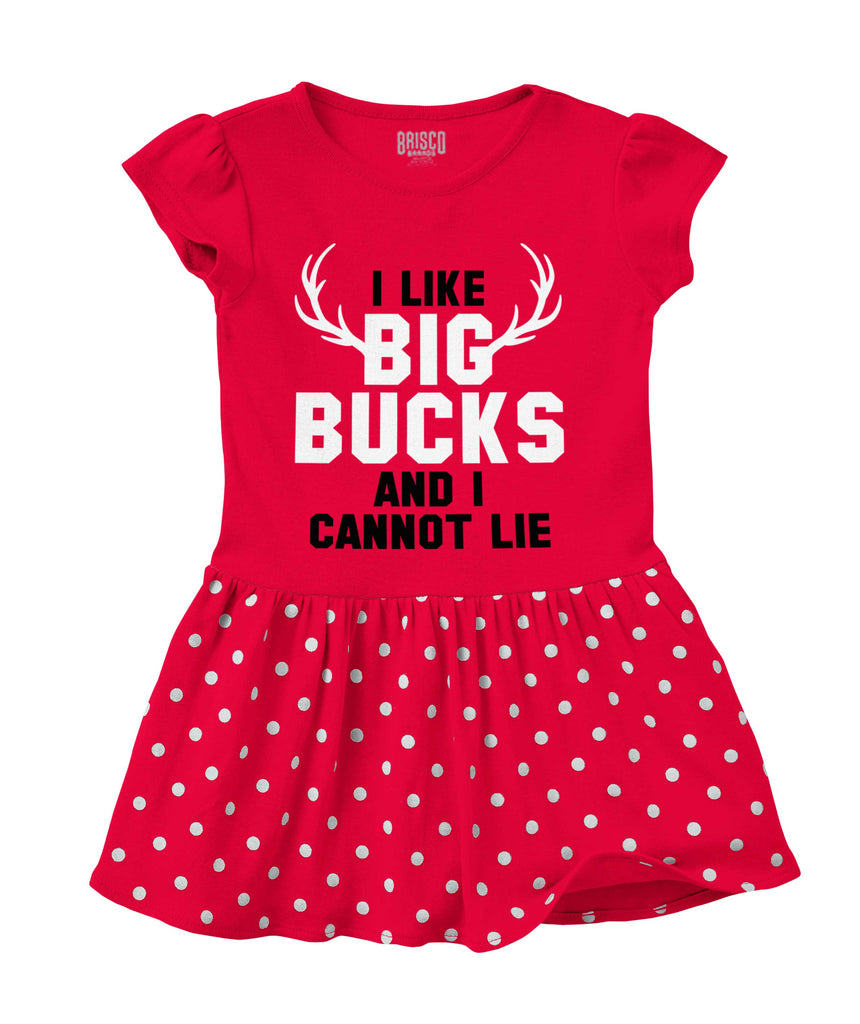 I Like Big Bucks Baby Polka Dot Skirt Dress-Direct To Garment Print-Brisco Baby