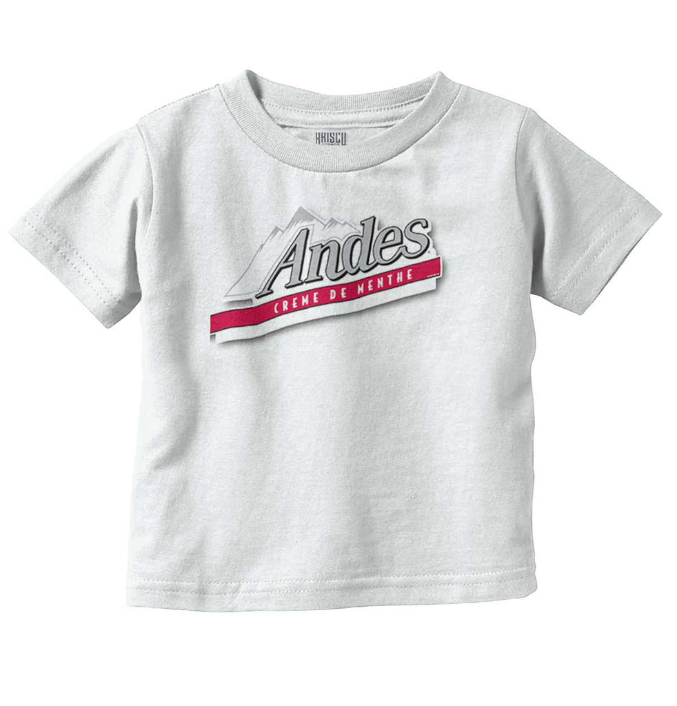 Andes Mints Infant Toddler T Shirt-Direct To Garment Print-Brisco Baby