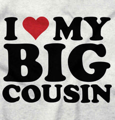 Heart My Big Cousin Romper Bodysuit-Direct To Garment Print-Brisco Baby