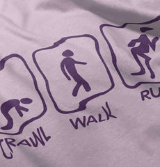 Crawl Walk Run Romper Bodysuit-Direct To Garment Print-Brisco Baby