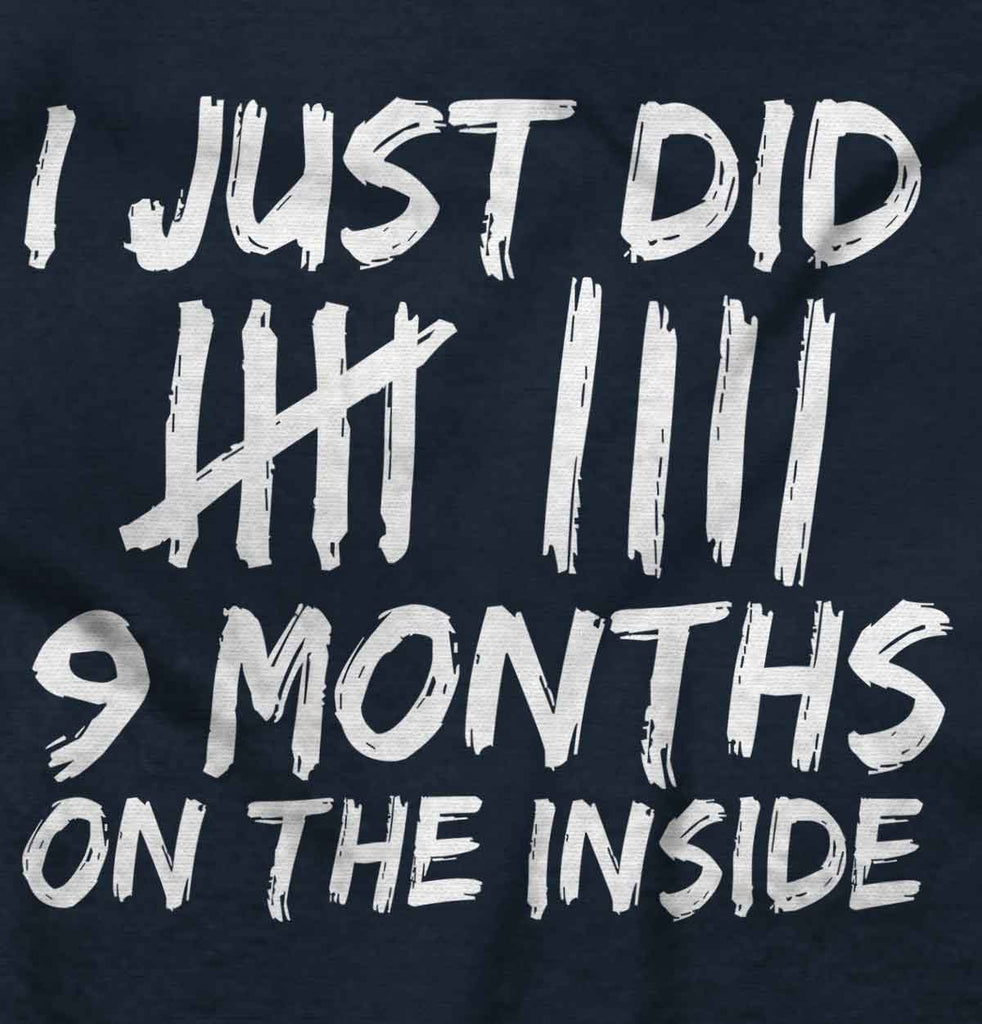 9 Months Inside Romper Bodysuit-Direct To Garment Print-Brisco Baby