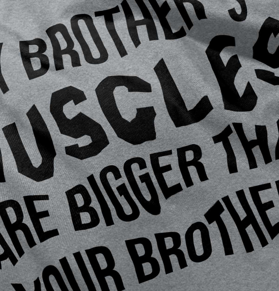 My Brother's Muscles Romper Bodysuit-Direct To Garment Print-Brisco Baby