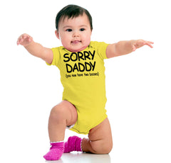 Sorry Daddy Romper Bodysuit-Direct To Garment Print-Brisco Baby