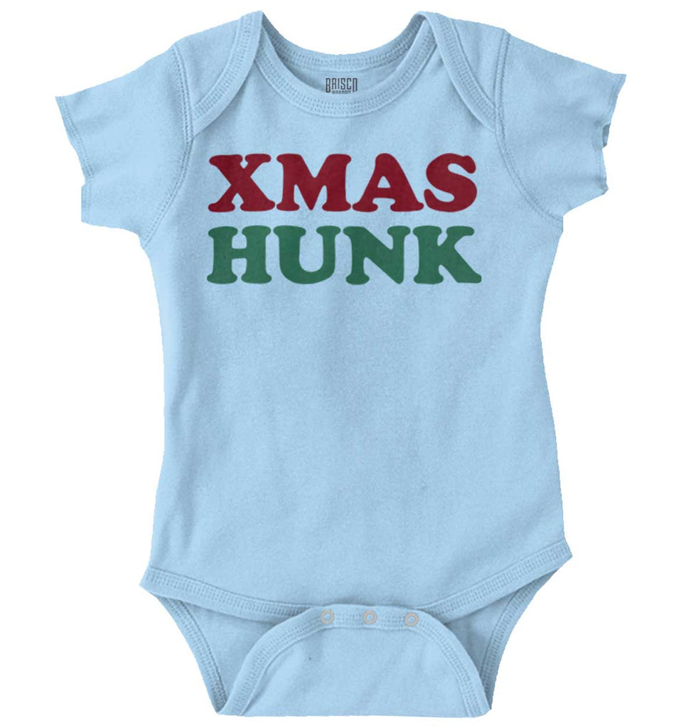 Xmas Hunk Romper Bodysuit-Direct To Garment Print-Brisco Baby