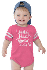 Blastin Farts Football Romper Bodysuit-Direct To Garment Print-Brisco Baby