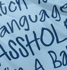 Watch The Language Romper Bodysuit-Direct To Garment Print-Brisco Baby