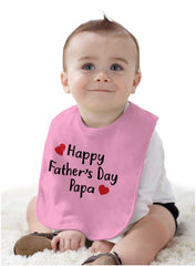 Happy Fathers Day Papa Infant Baby Bib-Direct To Garment Print-Brisco Baby