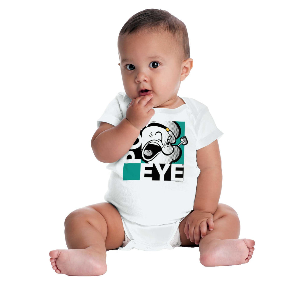 Popeye Pop Art Romper Bodysuit-Direct To Garment Print-Brisco Baby