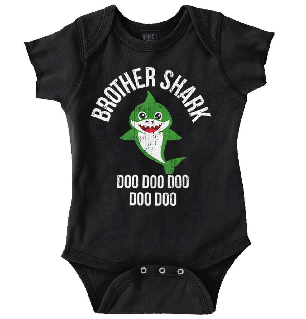 Cartoon Brother Shark Romper Bodysuit-Direct To Garment Print-Brisco Baby