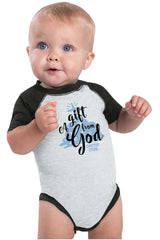 Gift From God Raglan Romper Bodysuit-Direct To Garment Print-Brisco Baby