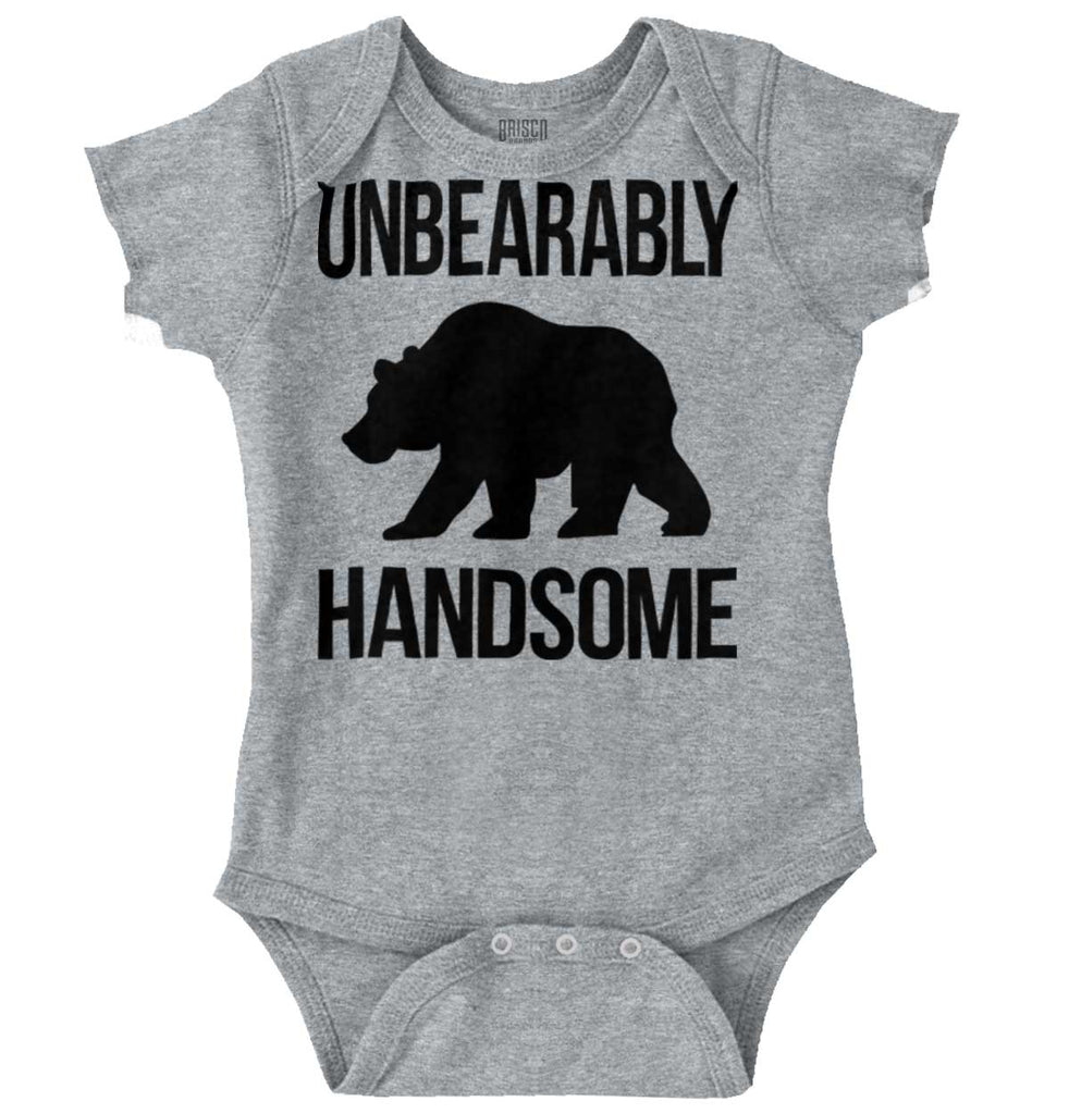 Unbearably Handsome Romper Bodysuit-Direct To Garment Print-Brisco Baby