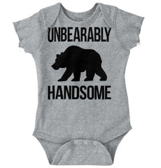 Unbearably Handsome Romper Bodysuit-Direct To Garment Print-Brisco Baby