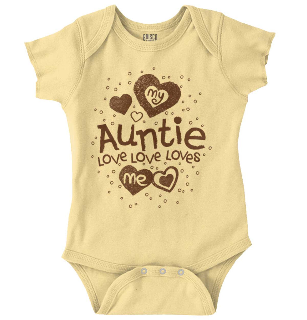 Auntie Loves Me Romper Bodysuit-Direct To Garment Print-Brisco Baby