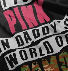 Daddys World Of Camo Infant Baby Bib-Direct To Garment Print-Brisco Baby